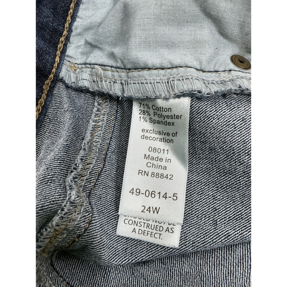 Womans Excellent Condition Denim 24/7 Blue Jeans 24W Stud Accent 0155/A-5 - Picture 4 of 9